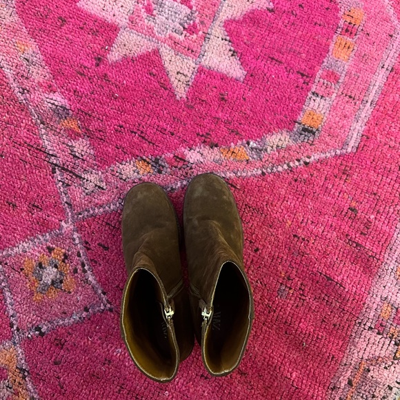 Zara brown suede heeled ankle booties sz 40 - Picture 4 of 6